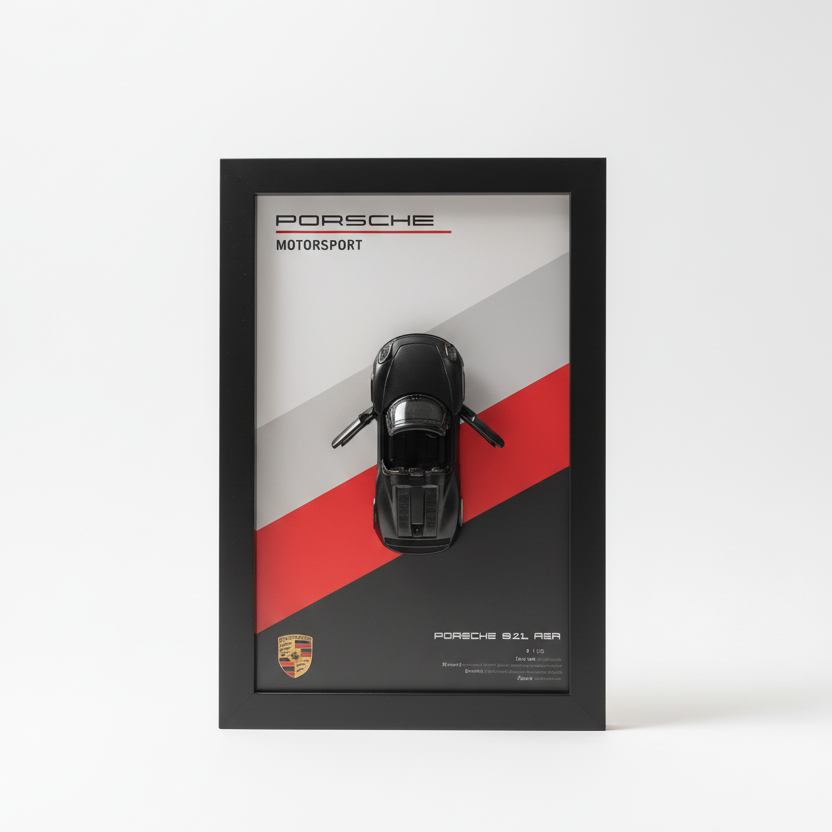Black Sports Car Wall Frame (8x12 inches)