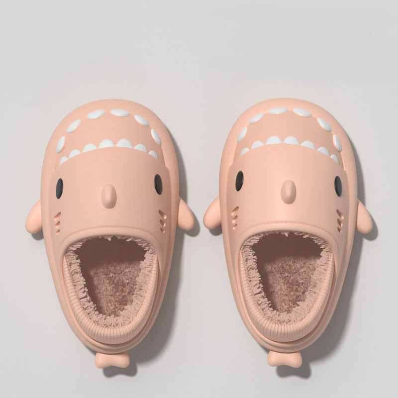 Couple Shark Slippers Warm Winter House Shoes