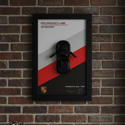 Black Sports Car Wall Frame (8x12 inches)