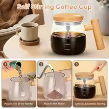 Self Stirring Coffee Mug – Electric Automatic Mixing Cup for Coffee, Milk, & Drinks
