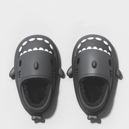 Couple Shark Slippers Warm Winter House Shoes