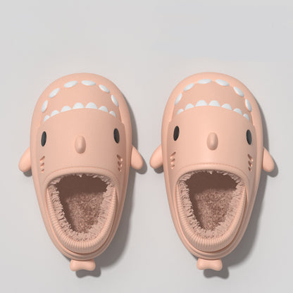 Couple Shark Slippers Warm Winter House Shoes