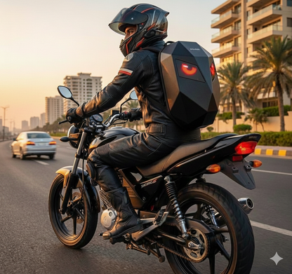 LED Motorcycle Backpack with LED Eye