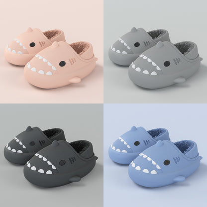 Couple Shark Slippers Warm Winter House Shoes