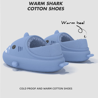 Couple Shark Slippers Warm Winter House Shoes