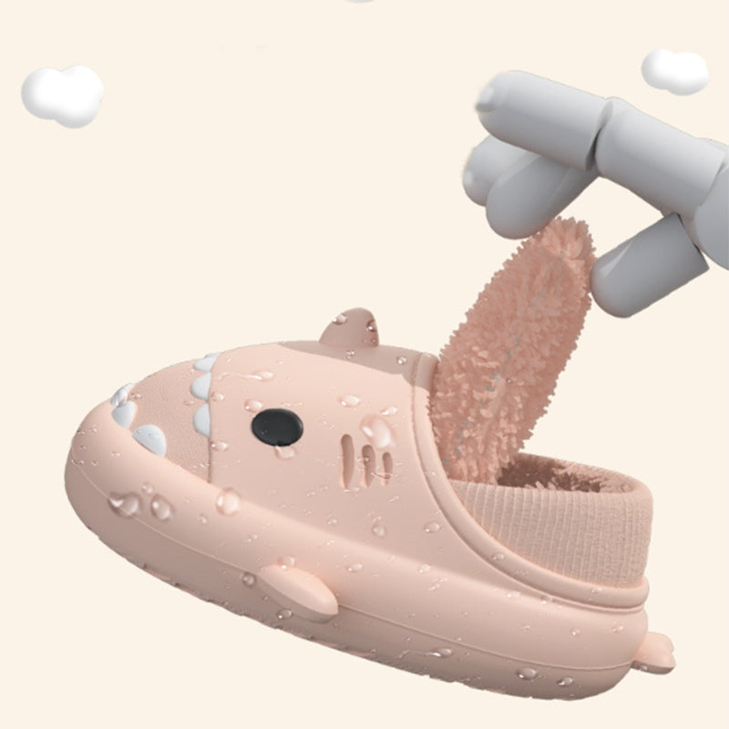 Couple Shark Slippers Warm Winter House Shoes