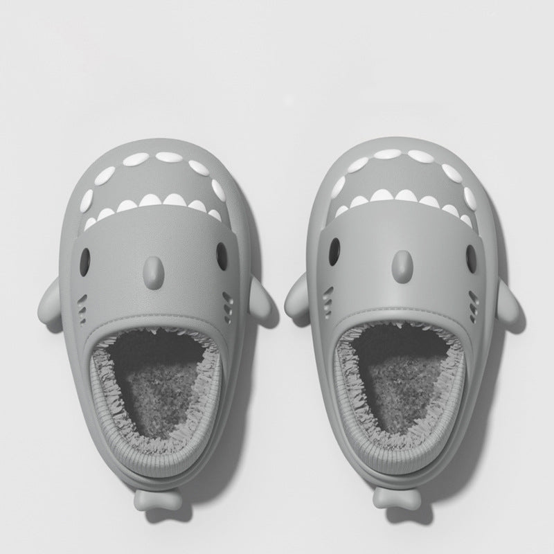 Couple Shark Slippers Warm Winter House Shoes