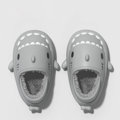 Couple Shark Slippers Warm Winter House Shoes
