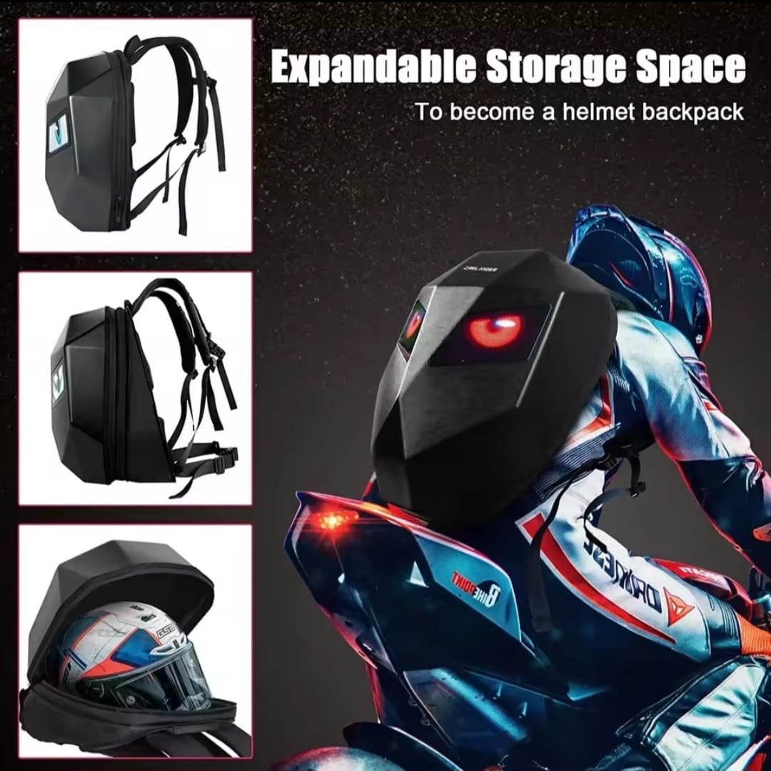 LED Motorcycle Backpack with LED Eye
